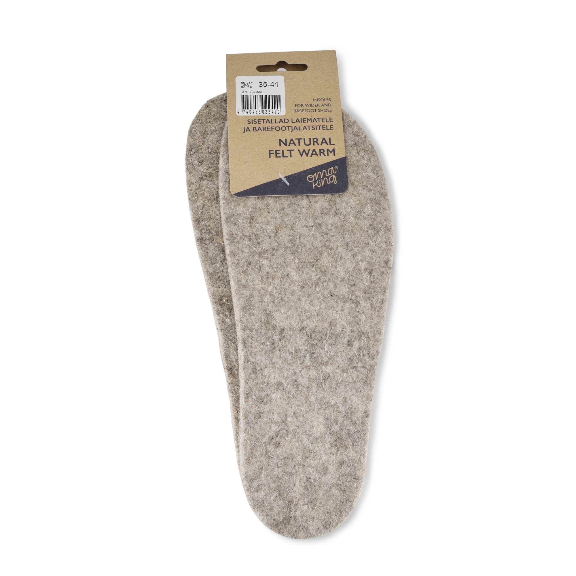 Omaking Natural Felt Warm Insoles