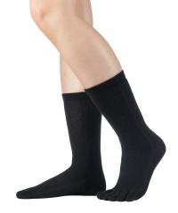 Knitido Essential Cotton Toe Socks, Black