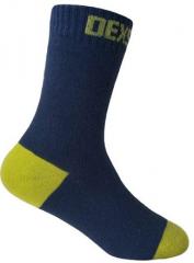 DexShell Ultra Thin Crew Socks, Navy Lemon