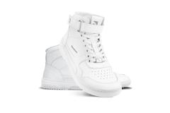 Barebarics Zing High Top Leather, All White