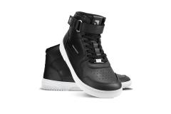 Barebarics Zing High Top Leather, Black & White