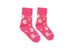 Be Lenka Kids Crew Socks, Unicorn Bublegum Pink